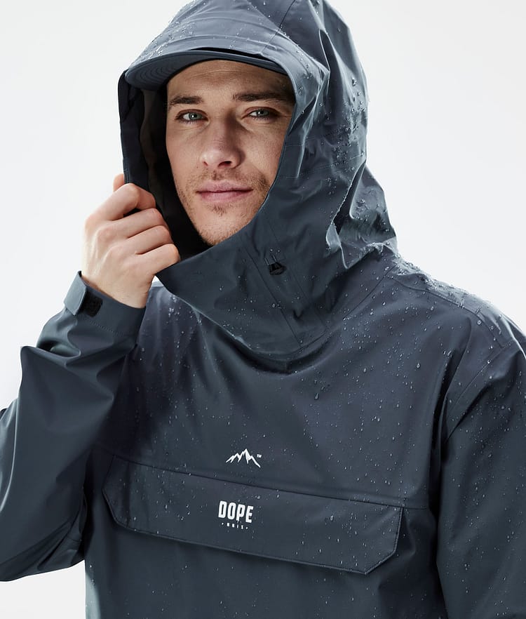 Dope Downpour Rain Jacket Men Metal Blue