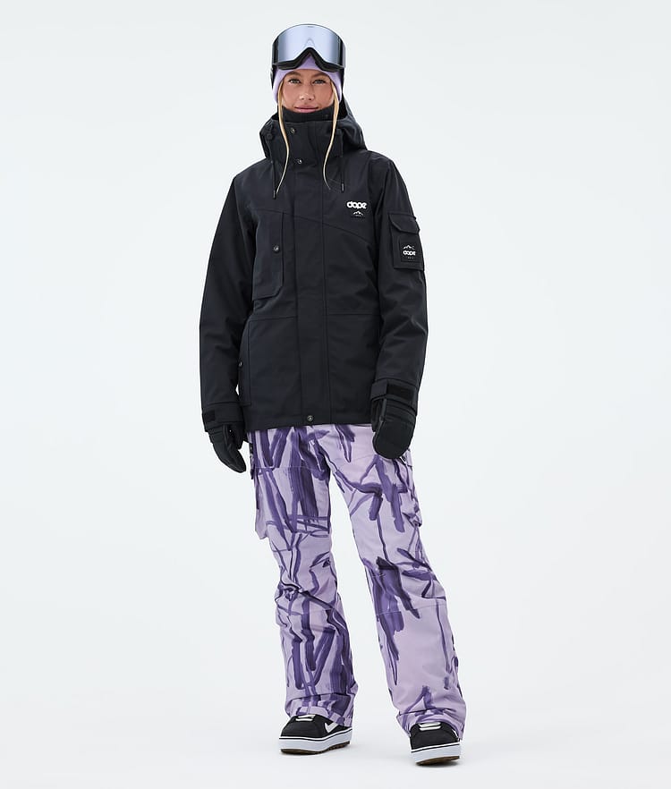 Dope Iconic W Snowboard Pants Women Scribble Purple