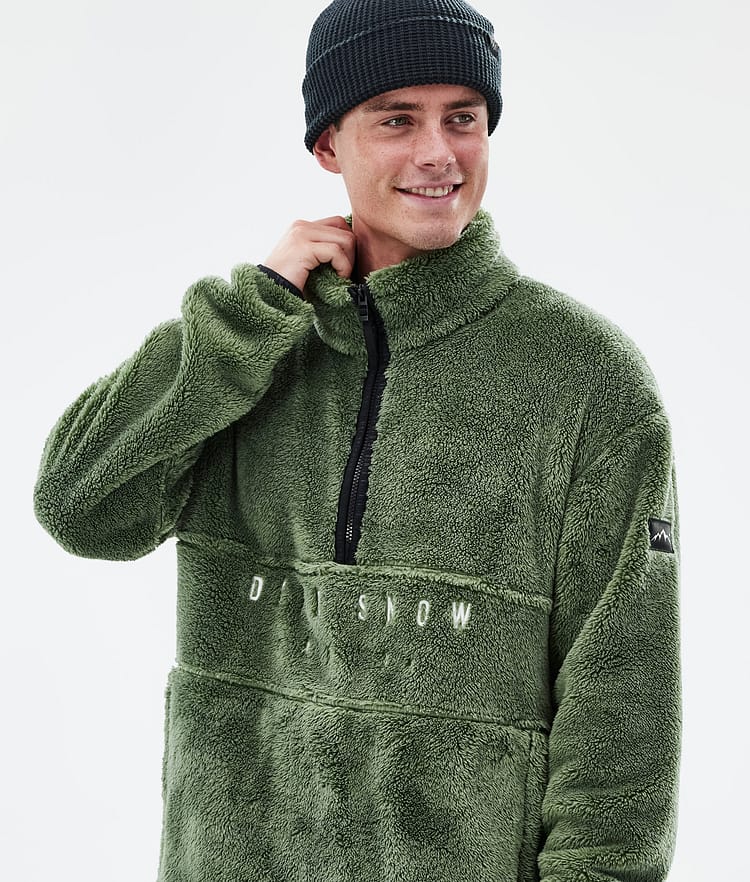 Dope Pile Fleece Sweater Men Moss Green