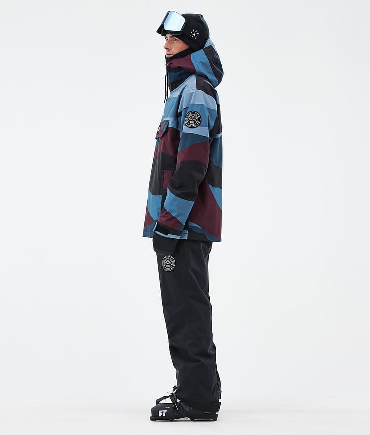 Dope Blizzard Ski Jacket Men Shards Burgundy Blue