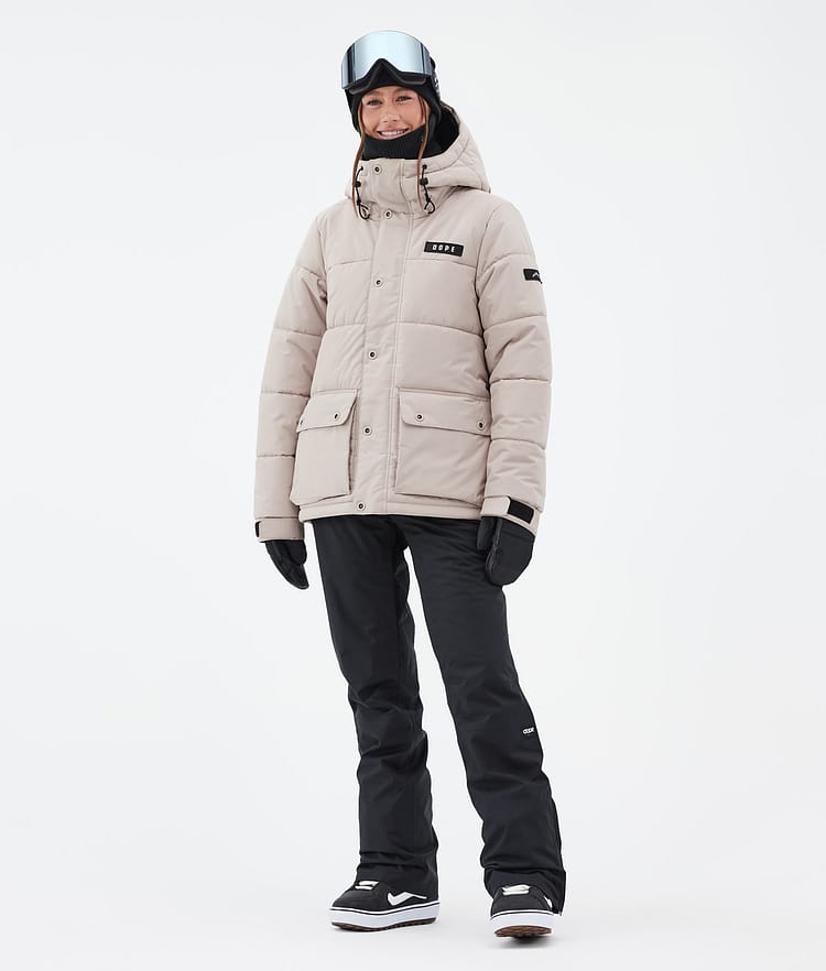 Dope Puffer W Full Zip Snowboard Jacket Women Light Blue