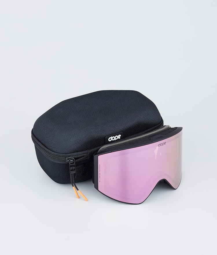 Dope Sight Ski Goggles Black/Pink Mirror