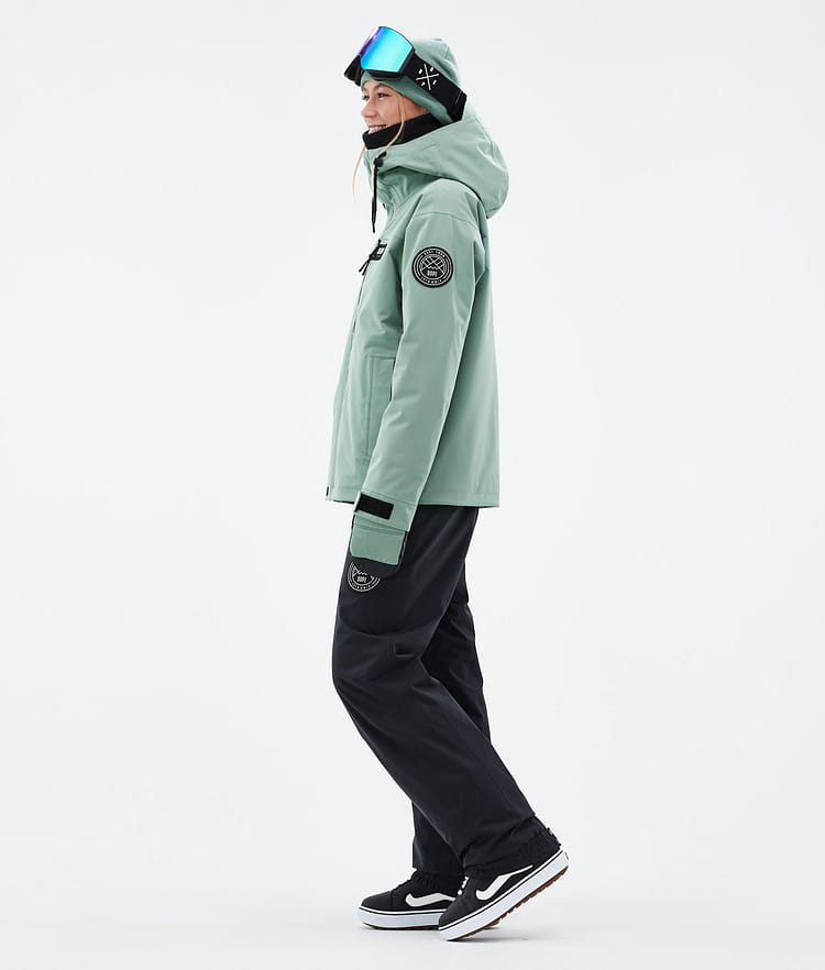 Dope Blizzard W Full Zip Snowboard Jacket Women Faded Green