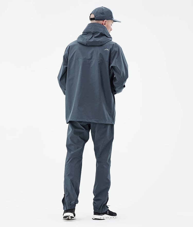 Dope Downpour Rain Jacket Men Metal Blue