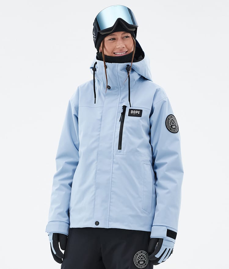 Dope Blizzard W Full Zip Snowboard Jacket Women Faded Green Renewed