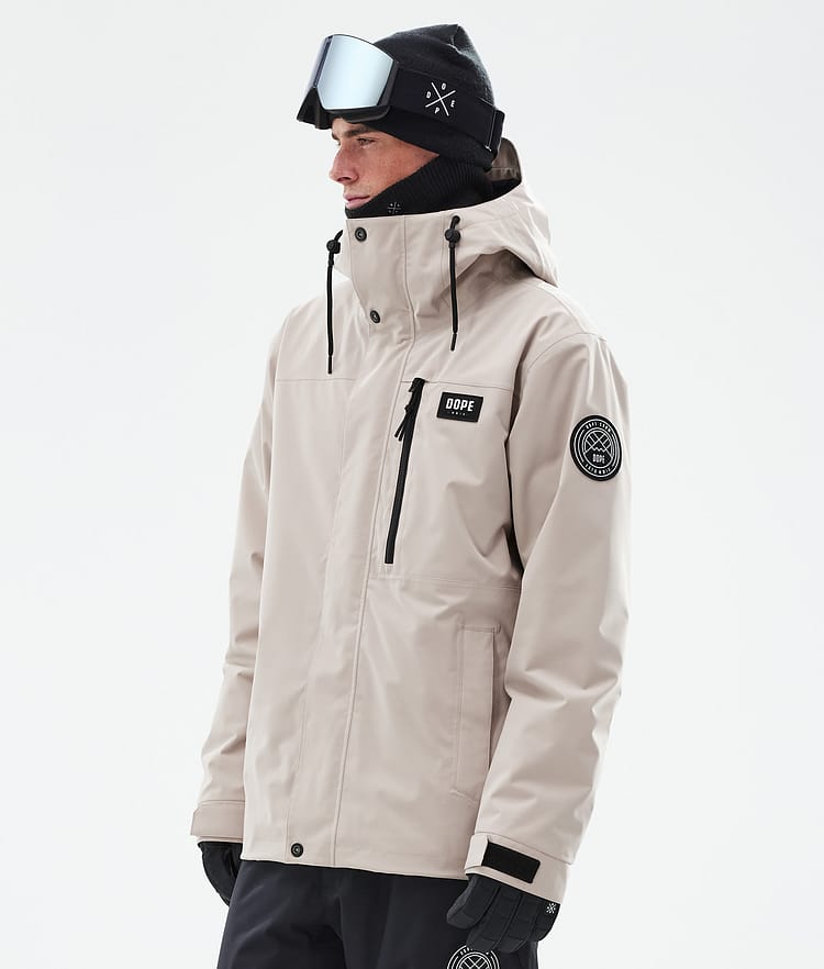 Dope Blizzard Full Zip Snowboard Jacket Men Olive Green Renewed