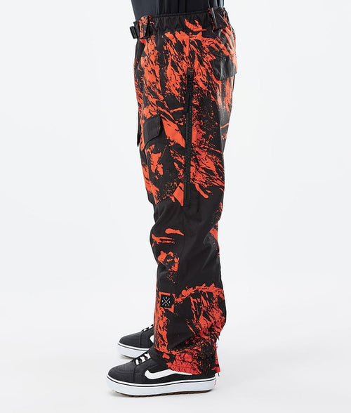 Dope Antek 22 Snowboard Pants Men Paint Orange