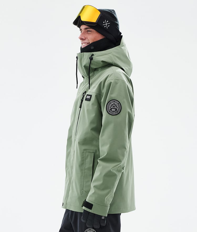 Dope Blizzard Full Zip Snowboard Jacket Men Olive Green Renewed