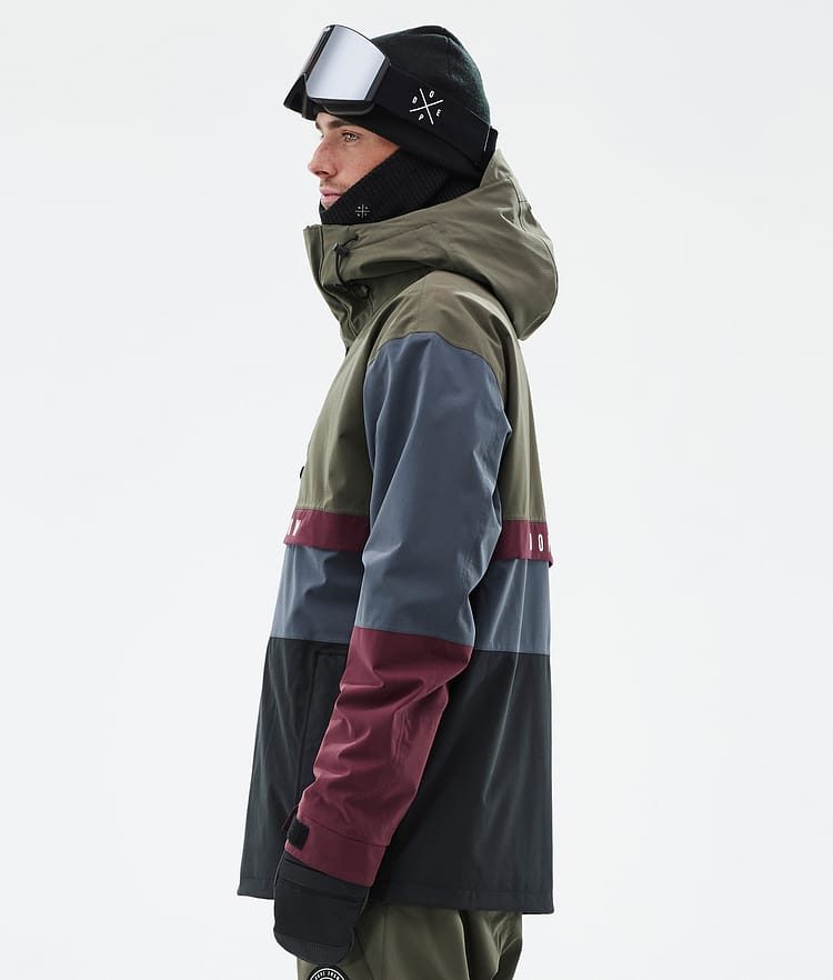 Dope Legacy Track Ski Jacket Men Greenish/Light Grey/Black/Blue Steel