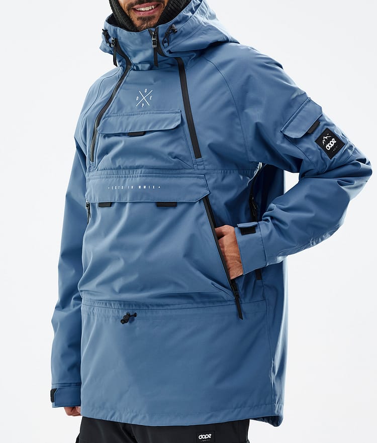 Dope Akin Snowboard Jacket Men Metal Blue