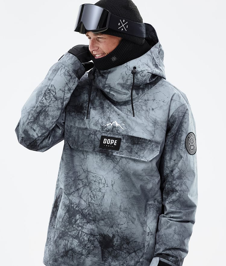 Dope Blizzard Snowboard Jacket Men Whitish Renewed
