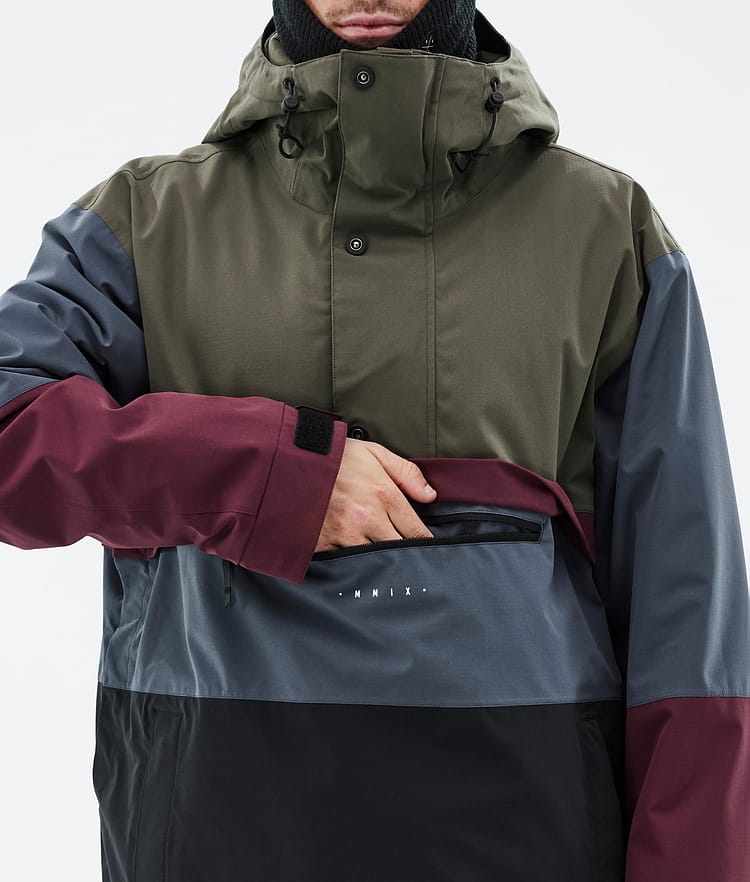 Dope Legacy Track Ski Jacket Men Greenish/Light Grey/Black/Blue Steel
