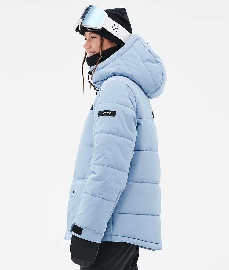 Dope Puffer W Full Zip Snowboard Jacket Women Light Blue Renewed