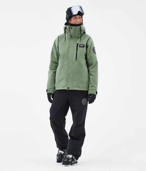 Dope Blizzard W Full Zip Ski Jacket Women Moss Green