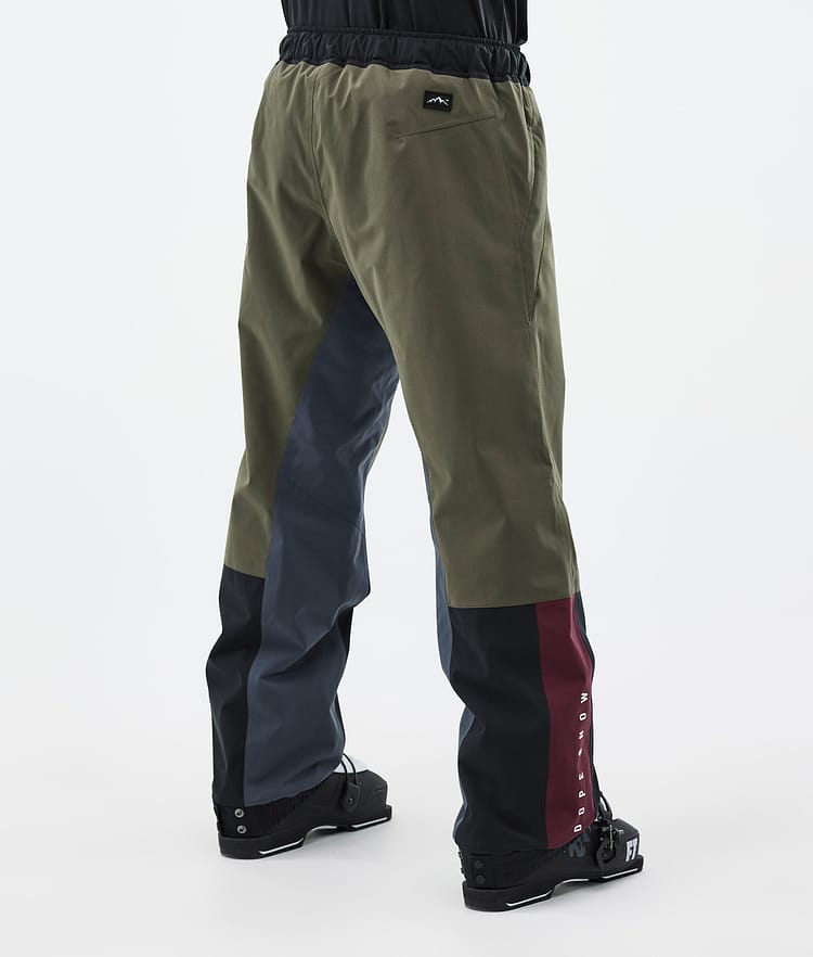 Dope Blizzard Track Ski Pants Men Greenish/Light Grey/Black/Blue Steel