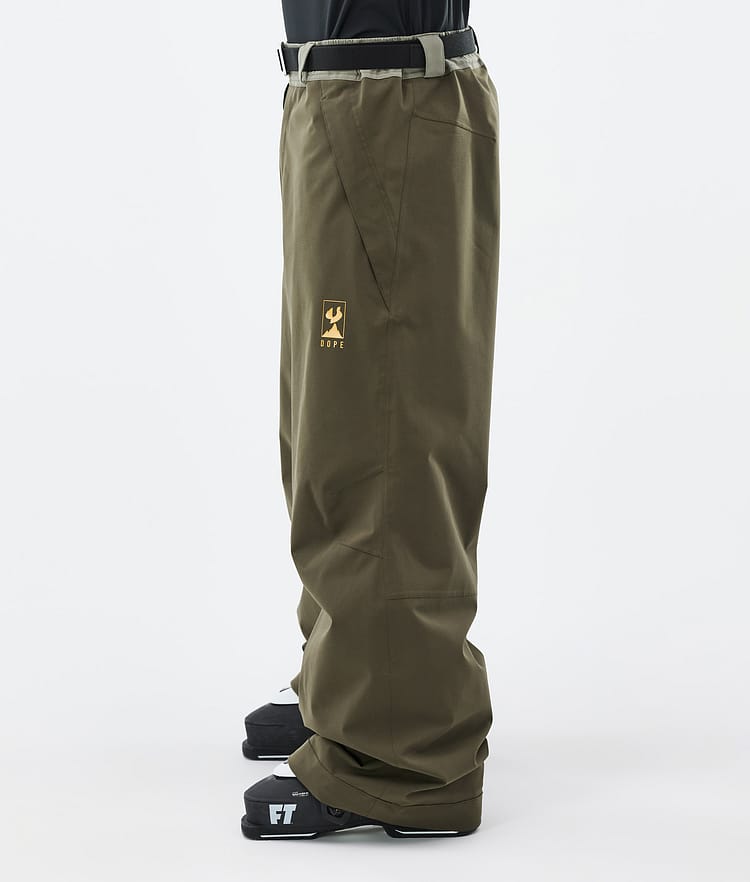 Dope JT Big Ski Pants Men Greenish/Olive Green Renewed