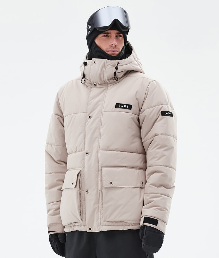 Dope Puffer Full Zip Ski Jacket Men Black