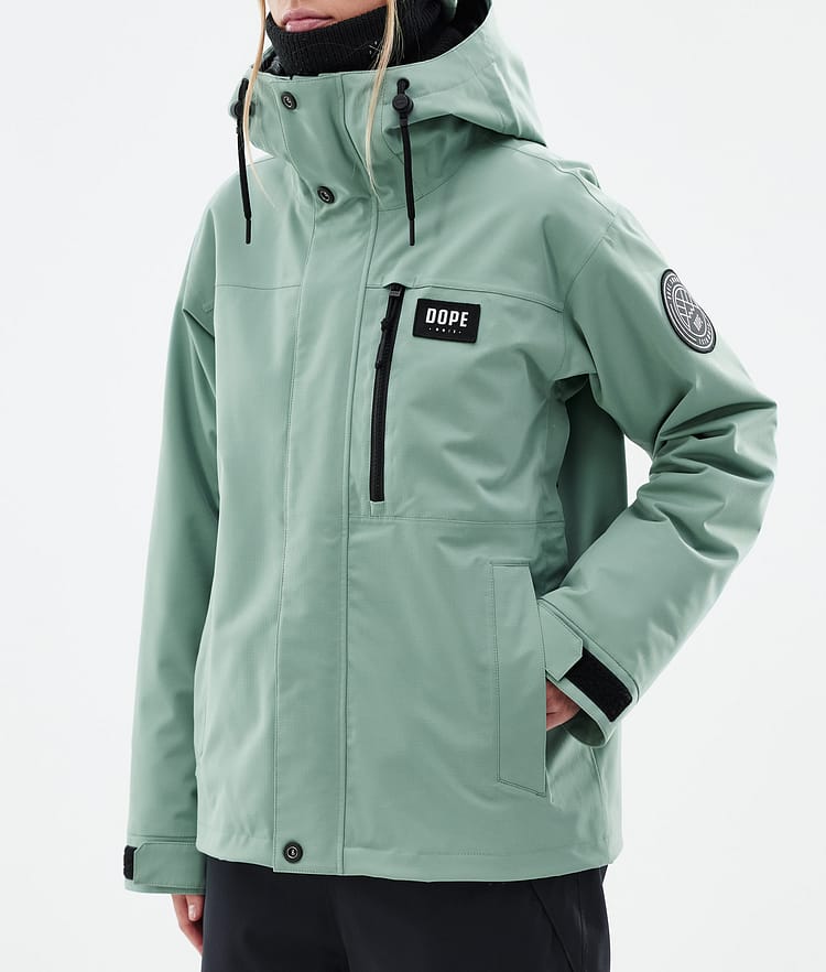 Dope Blizzard W Full Zip Snowboard Jacket Women Faded Green