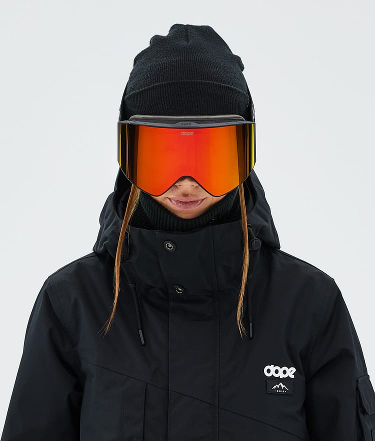 Dope Sight Ski Goggles Black/Pink Mirror