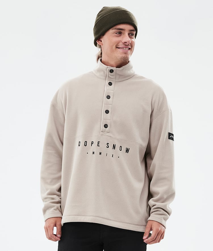 Dope Comfy Fleece Sweater Men Sand/Black Renewed