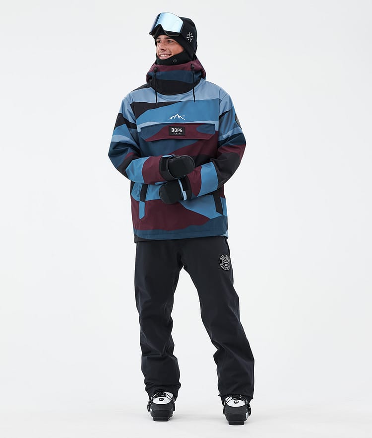 Dope Blizzard Ski Jacket Men Shards Burgundy Blue