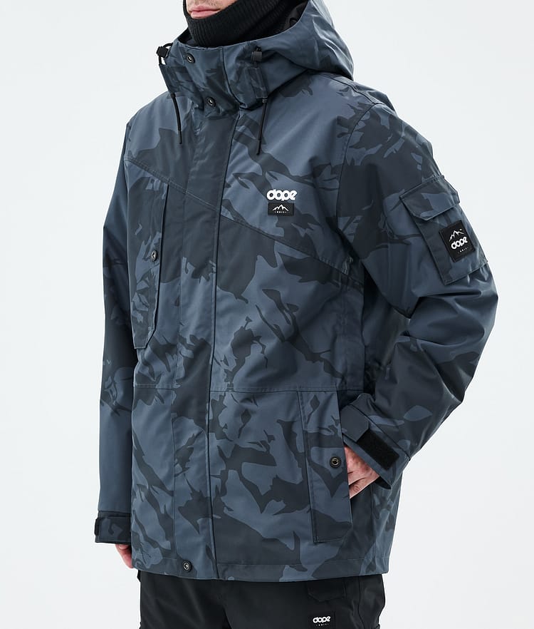 Dope Adept Snowboard Jacket Men Metal Blue Camo