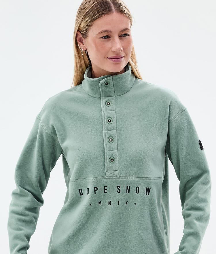 Dope Comfy W Fleece Sweater Women Faded Green Renewed