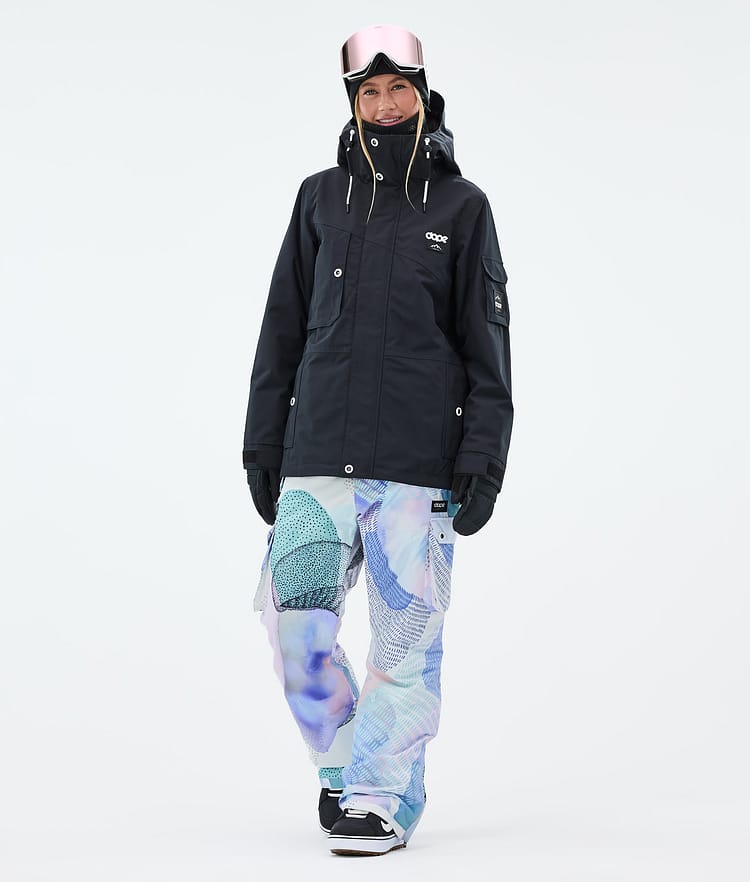 Dope Iconic W Snowboard Pants Women Scribble Purple