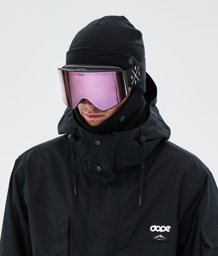 Dope Sight Ski Goggles Black/Pink Mirror