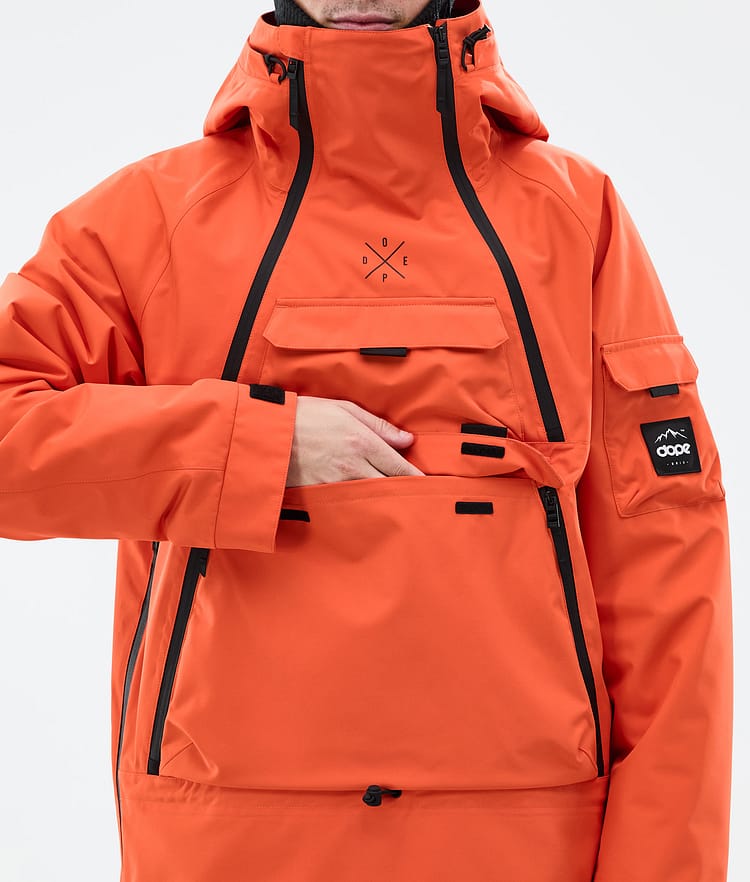 Dope Akin Snowboard Jacket Men Metal Blue Renewed