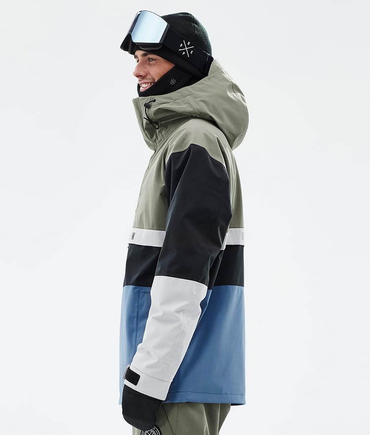 Dope Legacy Track Ski Jacket Men Greenish/Light Grey/Black/Blue Steel