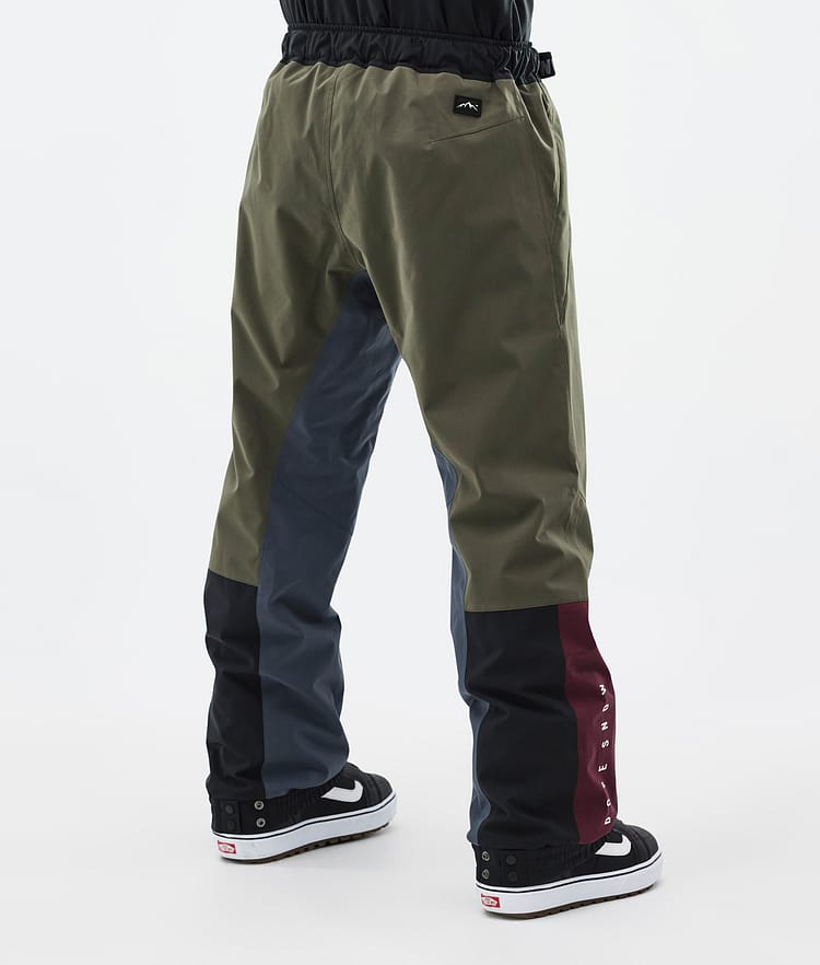 Dope Blizzard Track Snowboard Pants Men OIive Green/Burgundy/Metal Blue/Black