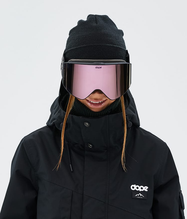 Dope Sight Ski Goggles Black/Pink Mirror