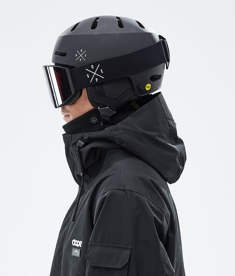 Dope Macon 2.0 MIPS Ski Helmet X-Up Matte Black w/ Black
