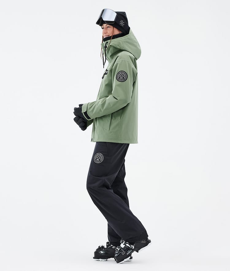 Dope Blizzard W Full Zip Ski Jacket Women Moss Green