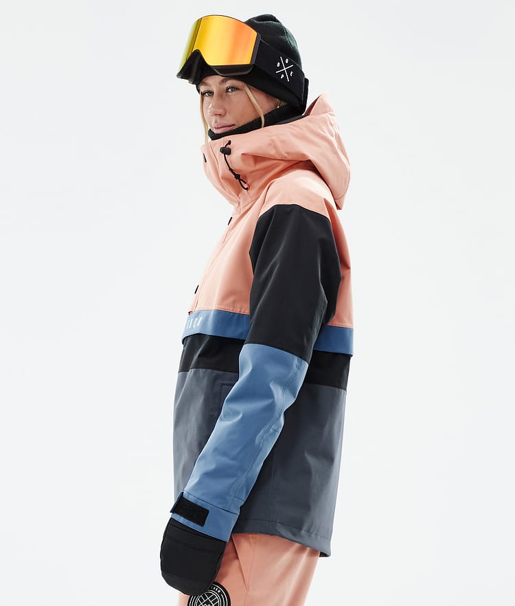 Dope Legacy Track W Ski Jacket Women Blue Steel/Light Grey/Soft Pink/Greenish