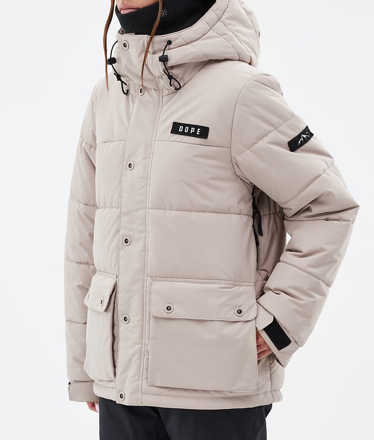 Dope Puffer W Full Zip Snowboard Jacket Women Light Blue Renewed