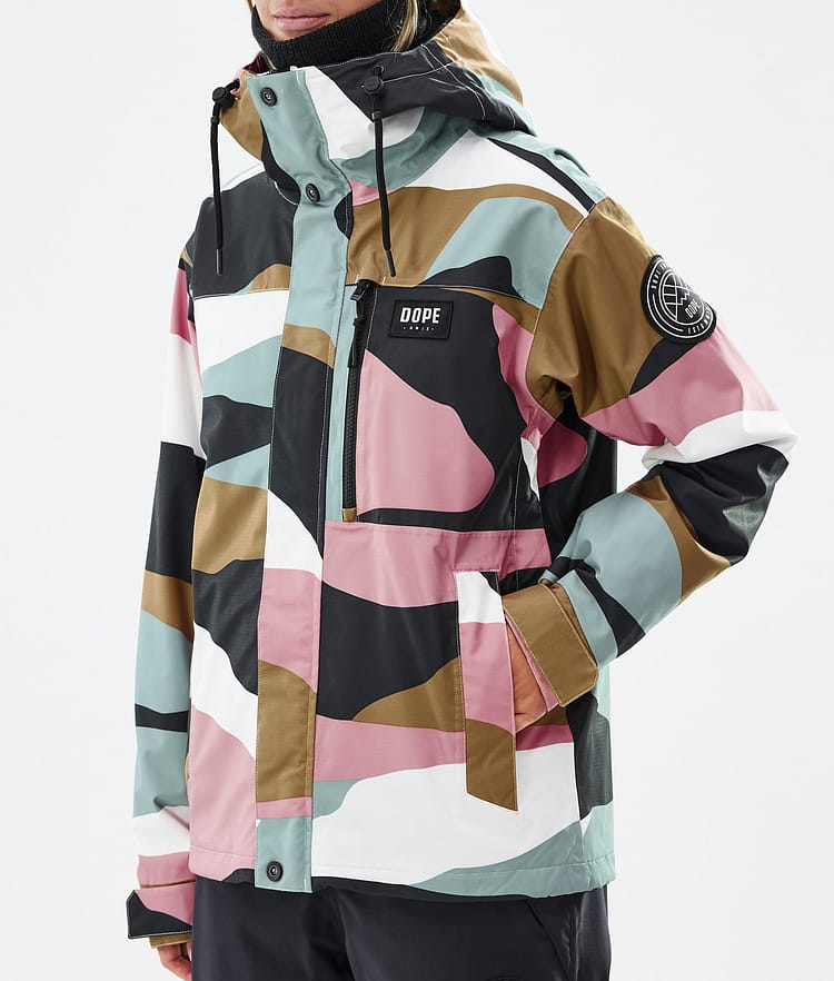 Dope Blizzard W Full Zip Snowboard Jacket Women Faded Green Renewed