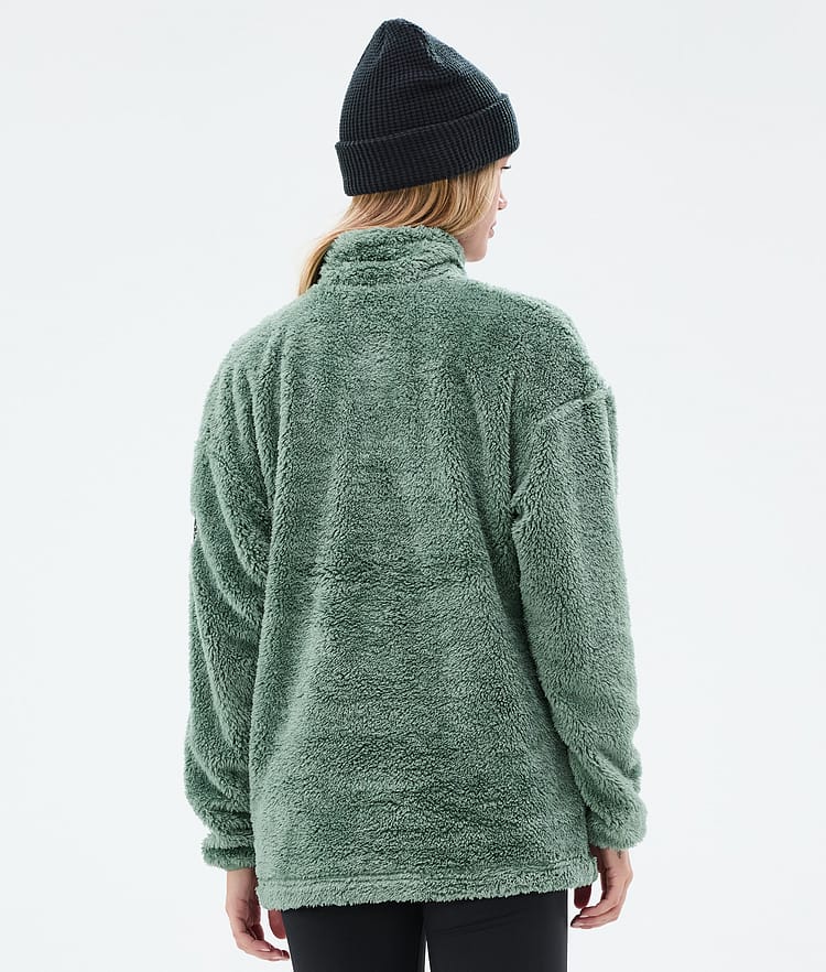 Dope Pile W Fleece Sweater Women Faded Green Renewed