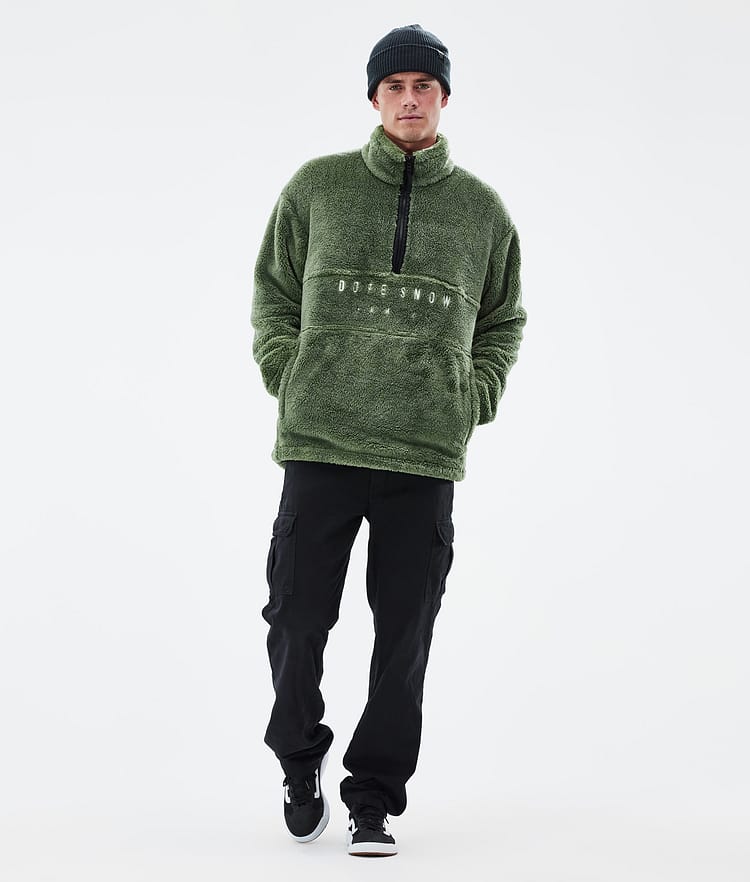 Dope Pile Fleece Sweater Men Moss Green
