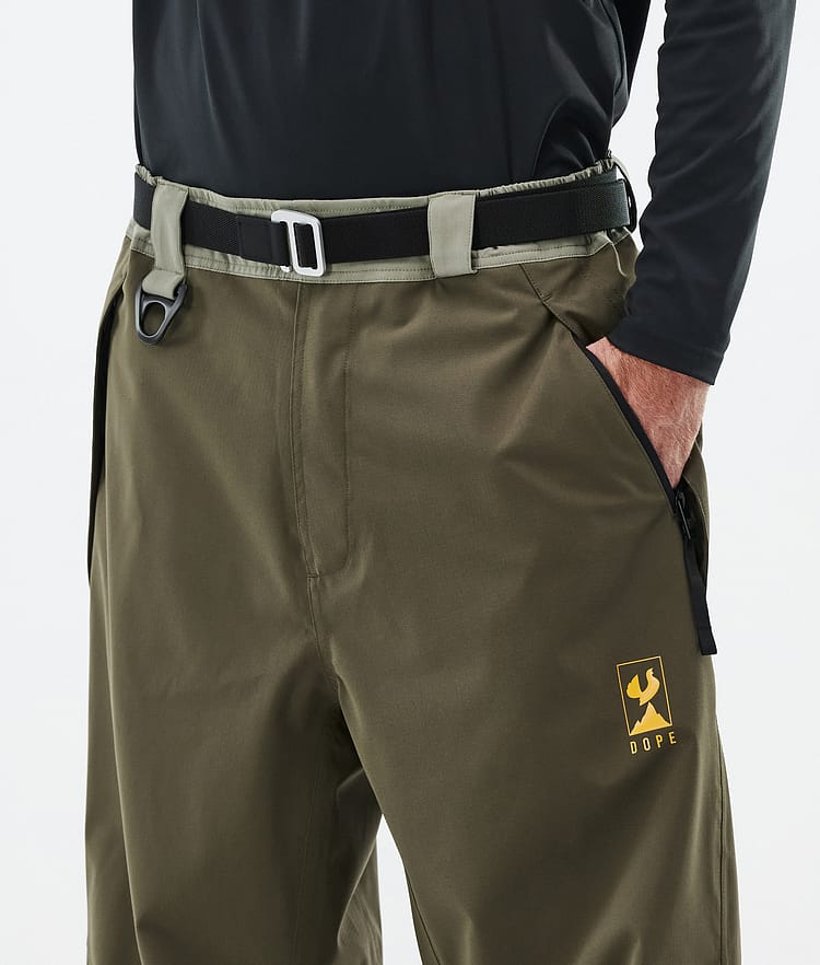 Dope JT Big Ski Pants Men Greenish/Olive Green Renewed