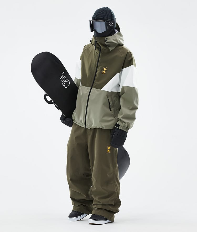 Dope JT Spartan Snowboard Jacket Men Olive Green/Whitish/Greenish