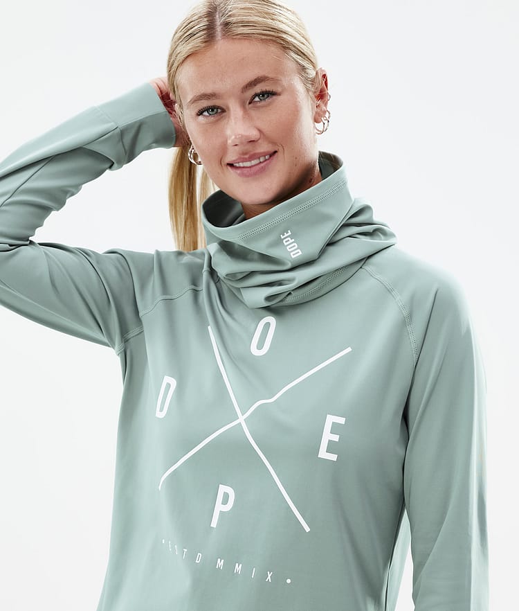 Dope Snuggle W 22 Base Layer Top Women 2X-Up Faded Green