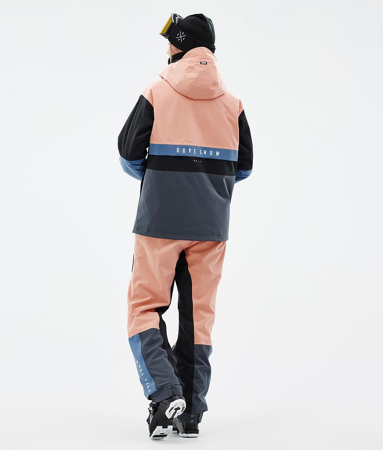 Dope Legacy Track W Ski Jacket Women Blue Steel/Light Grey/Soft Pink/Greenish