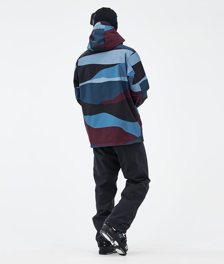 Dope Blizzard Ski Jacket Men Shards Burgundy Blue